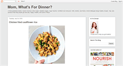Desktop Screenshot of momwhatsfordinnerblog.com